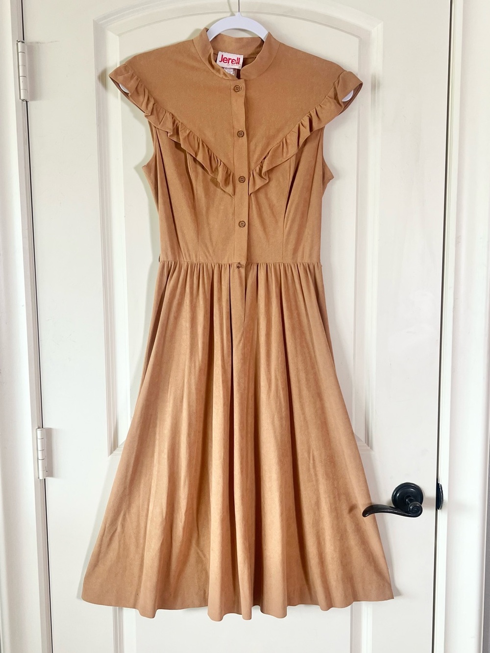 VTG Jerell of Texas Prairie Dress Deadstock NWT Boho 70s 80s Western Brown